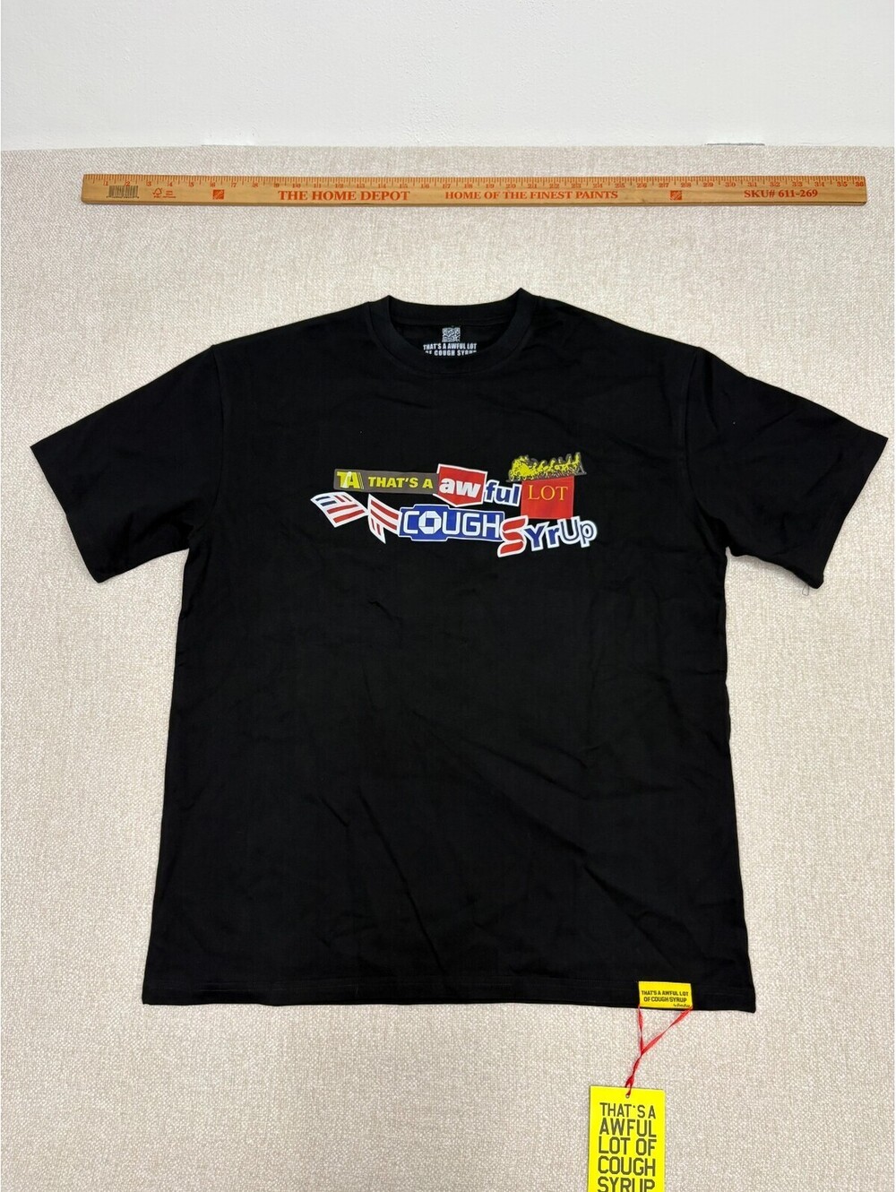 That's A Awful Lot Of Cough Syrup By Desto Dubb Men's Black Multi-Logo Graphic T